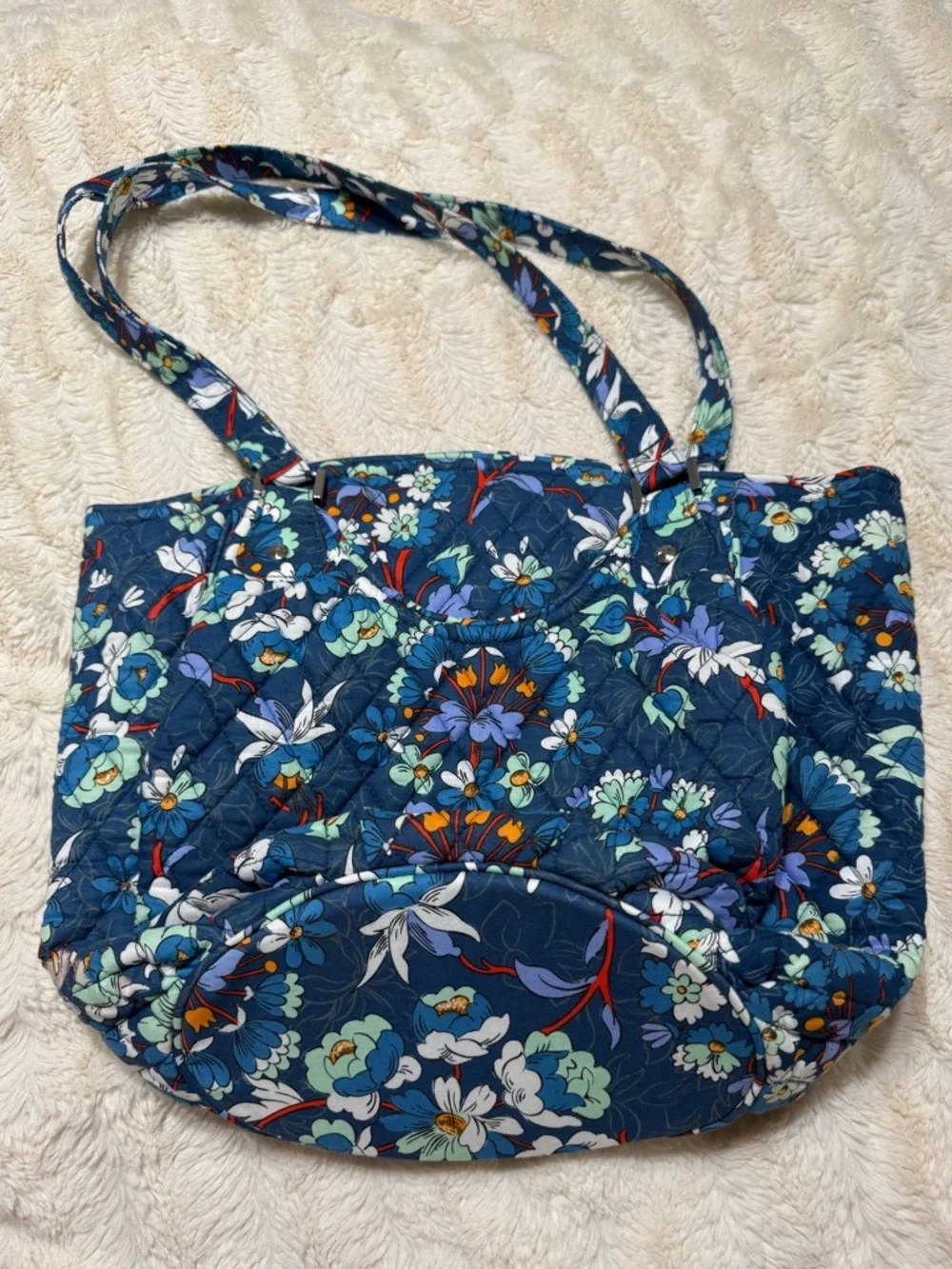 Vera Bradley Messenger Floral Bursts Pattern Bucket Shoulder Bag Cottagecore - Picture 5 of 13